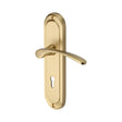 Heritage Brass Door Furniture Satin Brass / Std. Lock Handles Heritage Brass - Door Handle Lever Lock Ambassador Design Satin Brass Finish
