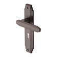 Heritage Brass Door Furniture Matt Bronze / Std. Lock Handles Heritage Brass - Door Handle Lever Lock Astoria Design Matt Bronze Finish