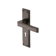 Heritage Brass Door Furniture Matt Bronze / Std. Lock Handles Heritage Brass - Door Handle Lever Lock Atlantis Design Matt Bronze Finish