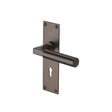 Heritage Brass Door Furniture Matt Bronze / Std. Lock Handles Heritage Brass - Door Handle Lever Lock Bauhaus Design Matt Bronze Finish