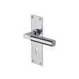 Heritage Brass Door Furniture Polished Chrome / Std. Lock Handles Heritage Brass - Door Handle Lever Lock Bauhaus Design Polished Chrome Finish