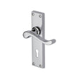 Heritage Brass Door Furniture Polished Chrome / Std. Lock Handles Heritage Brass - Door Handle Lever Lock Bedford Design Polished Chrome Finish