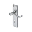 Heritage Brass Door Furniture Satin Chrome / Std. Lock Handles Heritage Brass - Door Handle Lever Lock Bedford Design Satin Chrome Finish