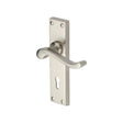 Heritage Brass Door Furniture Satin Nickel / Std. Lock Handles Heritage Brass - Door Handle Lever Lock Bedford Design Satin Nickel Finish
