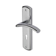 Heritage Brass Door Furniture Apollo Dual Finish,Satin Chrome/Polished Chrome / Std. Lock Handles Heritage Brass - Door Handle Lever Lock Centaur Design Apollo Finish