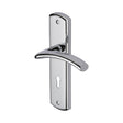 Heritage Brass Door Furniture Polished Chrome / Std. Lock Handles Heritage Brass - Door Handle Lever Lock Centaur Design Polished Chrome Finish