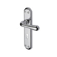 Heritage Brass Door Furniture Polished Chrome / Std. Lock Handles Heritage Brass - Door Handle Lever Lock Charlbury Design Polished Chrome Finish