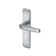 Heritage Brass Door Furniture Satin Chrome / Std. Lock Handles Heritage Brass - Door Handle Lever Lock Deco Design Satin Chrome Finish