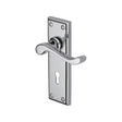 Heritage Brass Door Furniture Polished Chrome / Std. Lock Handles Heritage Brass - Door Handle Lever Lock Edwardian Design Polished Chrome Finish