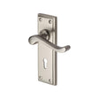 Heritage Brass Door Furniture Satin Nickel / Std. Lock Handles Heritage Brass - Door Handle Lever Lock Edwardian Design Satin Nickel Finish