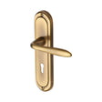 Heritage Brass Door Furniture Antique Brass / Std. Lock Handles Heritage Brass - Door Handle Lever Lock Henley Design Antique Brass Finish