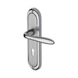 Heritage Brass Door Furniture Apollo Dual Finish,Satin Chrome/Polished Chrome / Std. Lock Handles Heritage Brass - Door Handle Lever Lock Henley Design Apollo Finish
