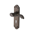 Heritage Brass Door Furniture Matt Bronze / Std. Lock Handles Heritage Brass - Door Handle Lever Lock Lisboa Design Matt Bronze Finish