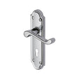 Heritage Brass Door Furniture Polished Chrome / Std. Lock Handles Heritage Brass - Door Handle Lever Lock Meridian Design Polished Chrome Finish