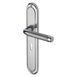 Heritage Brass Door Furniture Apollo Dual Finish,Satin Chrome/Polished Chrome / Std. Lock Handles Heritage Brass - Door Handle Lever Lock Saturn Long Design Apollo Finish