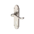 Heritage Brass Door Furniture Satin Nickel / Std. Lock Handles Heritage Brass - Door Handle Lever Lock Savoy Design Satin Nickel Finish