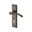 Heritage Brass Door Furniture Matt Bronze / Std. Lock Handles Heritage Brass - Door Handle Lever Lock Sophia Design Matt Bronze Finish
