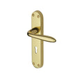 Heritage Brass Door Furniture Polished Brass / Std. Lock Handles Heritage Brass - Door Handle Lever Lock Sutton Design Polished Brass Finish