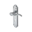 Heritage Brass Door Furniture Satin Chrome / Std. Lock Handles Heritage Brass - Door Handle Lever Lock Verona Small Design Satin Chrome Finish