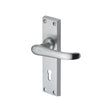 Heritage Brass Door Furniture Satin Chrome / Std. Lock Handles Heritage Brass - Door Handle Lever Lock Windsor Design Satin Chrome Finish