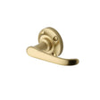 Heritage Brass Door Furniture Satin Brass / Round Rose Heritage Brass - Door Handle Lever on Rose Windsor Design Satin Brass Finish