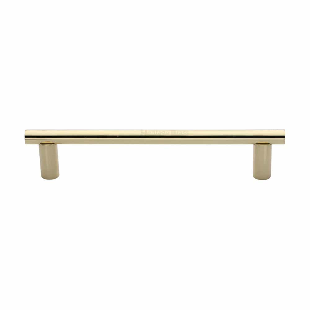 Heritage Brass Door Furniture Polished Brass / Pull Handles (Bolt Through) Heritage Brass - Door Pull Handle 19mm Round Bar Design 336mm Polished Brass Finish