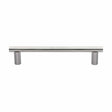 Heritage Brass Door Furniture Satin Nickel / Pull Handles (Bolt Through) Heritage Brass - Door Pull Handle 19mm Round Bar Design 336mm Satin Nickel Finish