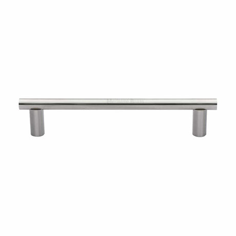 Heritage Brass Door Furniture Satin Nickel / Pull Handles (Bolt Through) Heritage Brass - Door Pull Handle 19mm Round Bar Design 336mm Satin Nickel Finish