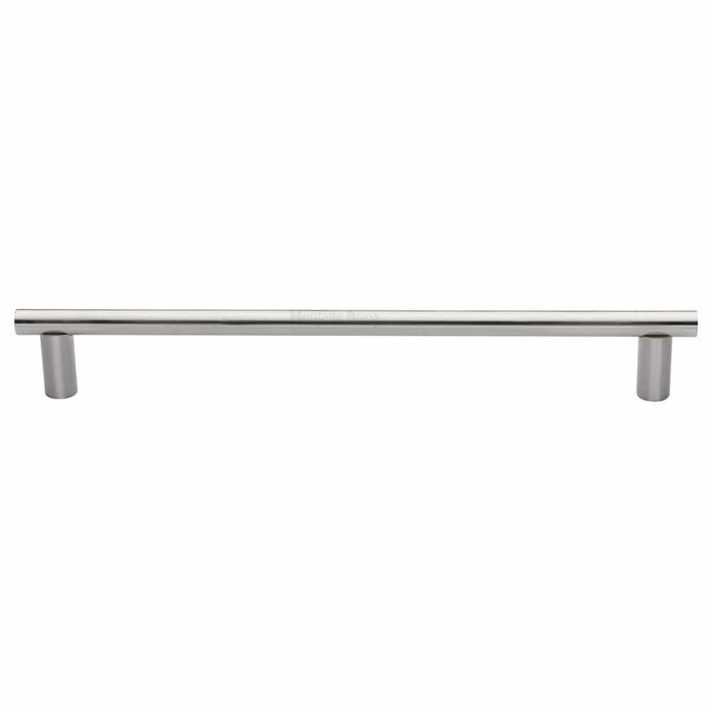 Heritage Brass Door Furniture Satin Nickel / Pull Handles (Bolt Through) Heritage Brass - Door Pull Handle 19mm Round Bar Design 489mm Satin Nickel Finish
