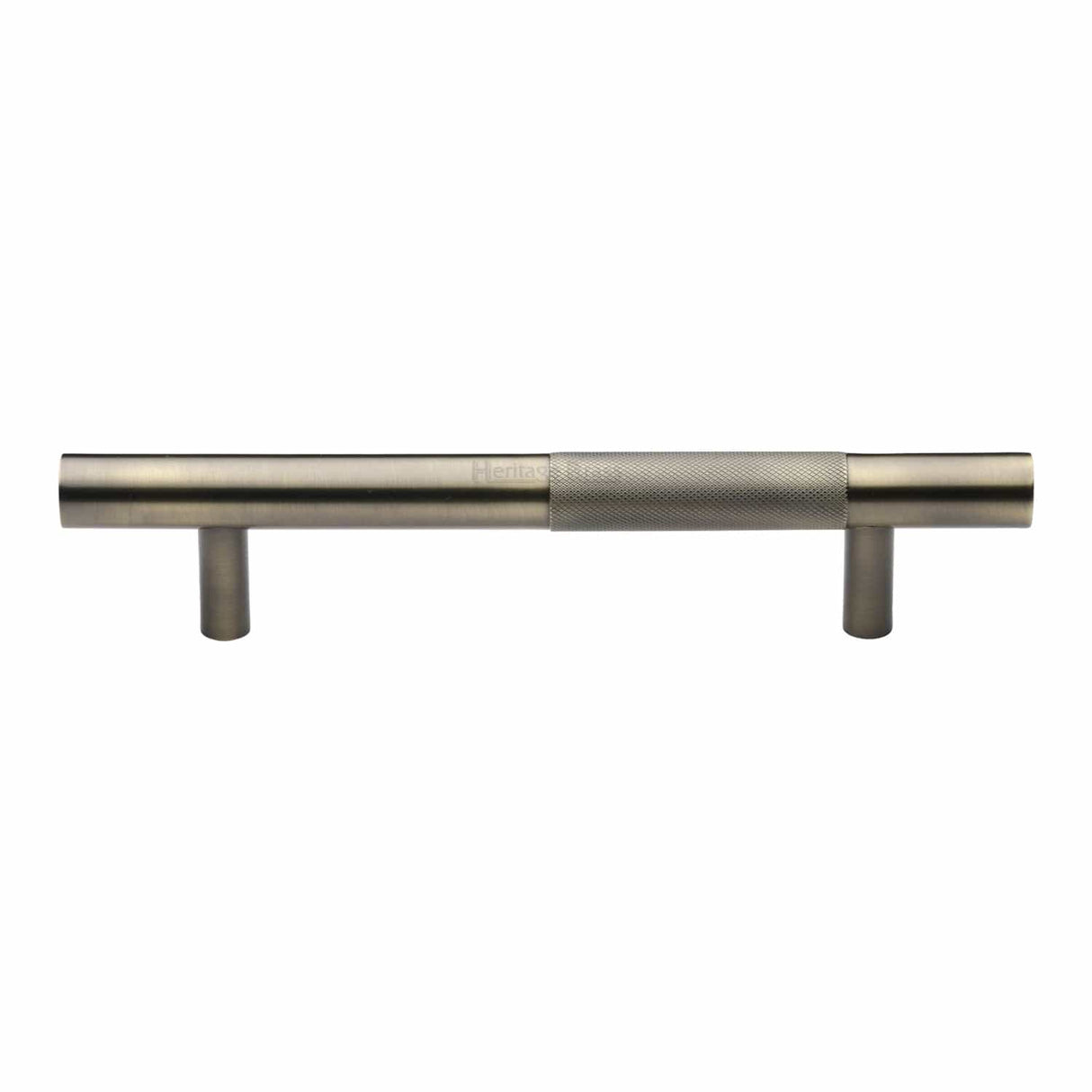 Heritage Brass Door Furniture Antique Brass / Pull Handles (Bolt Through) Heritage Brass - Door Pull Handle Bar Knurled Design 305mm Antique Brass Finish