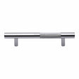 Heritage Brass Door Furniture Polished Chrome / Pull Handles (Bolt Through) Heritage Brass - Door Pull Handle Bar Knurled Design 305mm Polished Chrome Finish