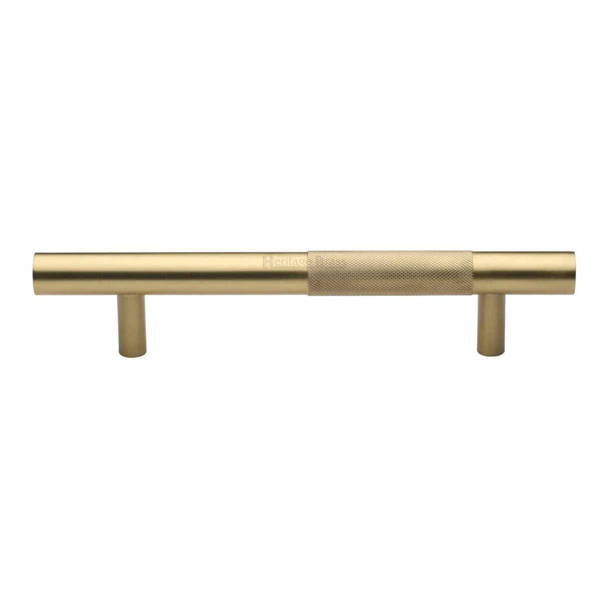 Heritage Brass Door Furniture Satin Brass / Pull Handles (Bolt Through) Heritage Brass - Door Pull Handle Bar Knurled Design 305mm Satin Brass Finish