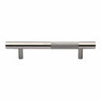 Heritage Brass Door Furniture Satin Nickel / Pull Handles (Bolt Through) Heritage Brass - Door Pull Handle Bar Knurled Design 305mm Satin Nickel Finish