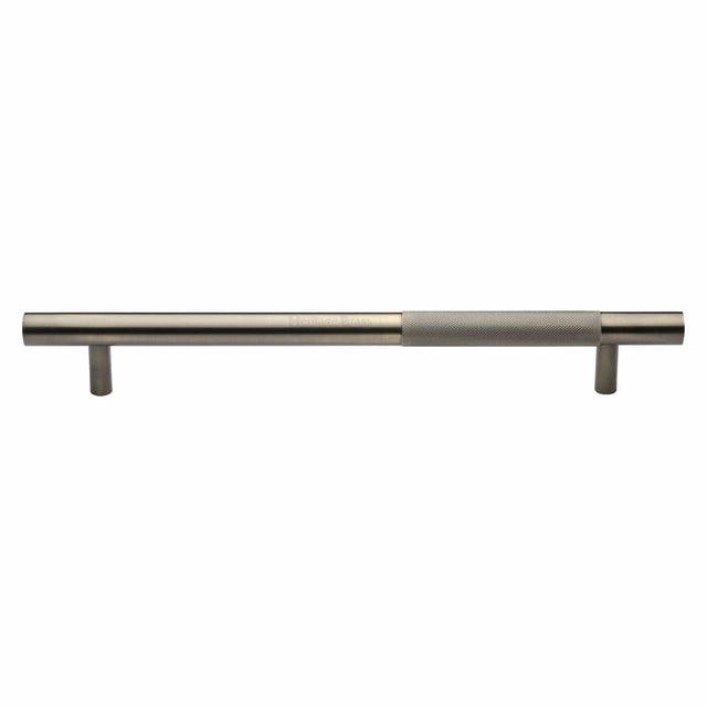 Heritage Brass Door Furniture Antique Brass / Pull Handles (Bolt Through) Heritage Brass - Door Pull Handle Bar Knurled Design 457mm Antique Brass Finish