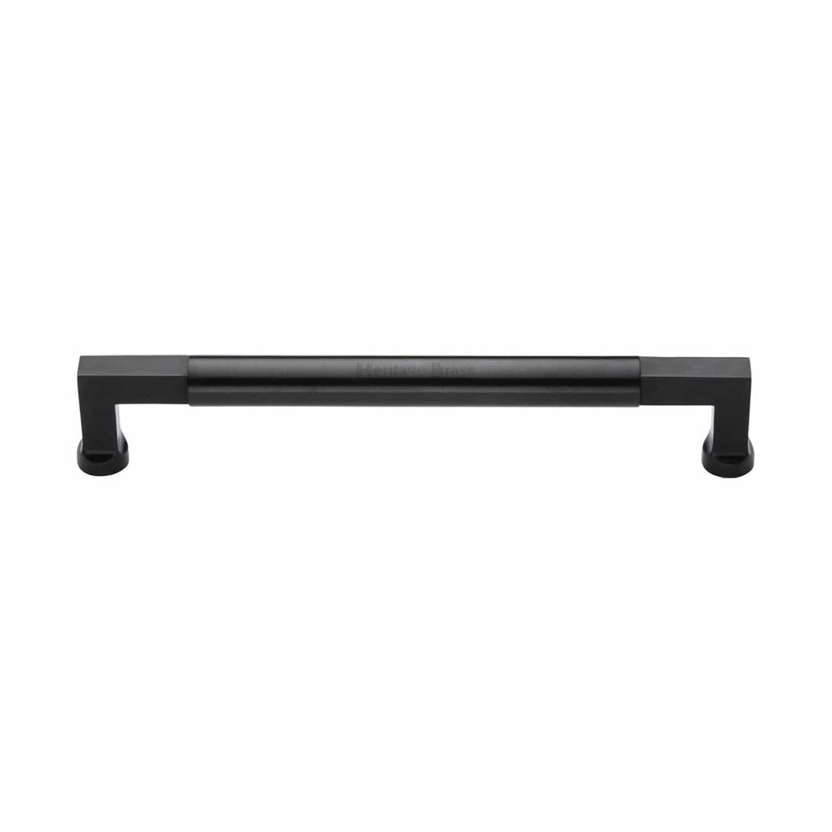 Heritage Brass Door Furniture Matt Black / Pull Handles (Bolt Through) Heritage Brass - Door Pull Handle Bauhaus Design 330mm Matt Black Finish