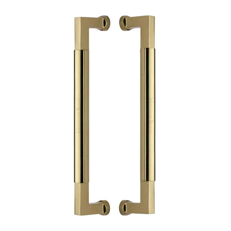 Heritage Brass Door Furniture Polished Brass / Back to Back Fixing Pack Heritage Brass - Door Pull Handle Bauhaus Design 330mm Polished Brass Finish