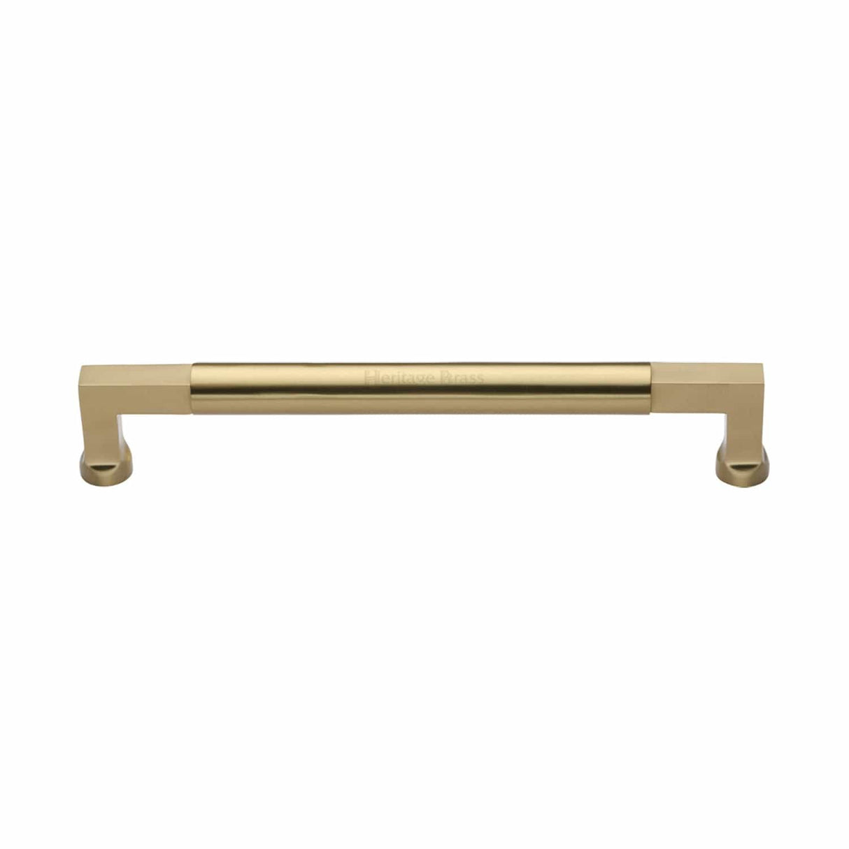 Heritage Brass Door Furniture Satin Brass / Pull Handles (Bolt Through) Heritage Brass - Door Pull Handle Bauhaus Design 330mm Satin Brass Finish