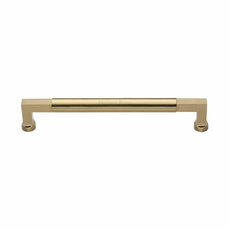 Heritage Brass Door Furniture Satin Brass / Pull Handles (Bolt Through) Heritage Brass - Door Pull Handle Bauhaus Design 330mm Satin Brass Finish