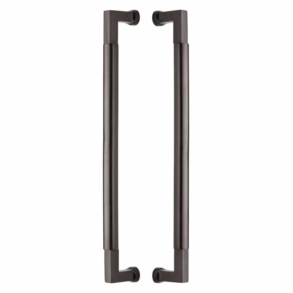 Heritage Brass Door Furniture Matt Bronze / Back to Back Fixing Pack Heritage Brass - Door Pull Handle Bauhaus Design 483mm Matt Bronze Finish