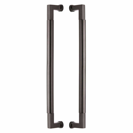Heritage Brass Door Furniture Matt Bronze / Back to Back Fixing Pack Heritage Brass - Door Pull Handle Bauhaus Design 483mm Matt Bronze Finish
