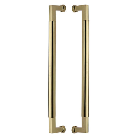 Heritage Brass Door Furniture Polished Brass / Back to Back Fixing Pack Heritage Brass - Door Pull Handle Bauhaus Design 483mm Polished Brass Finish