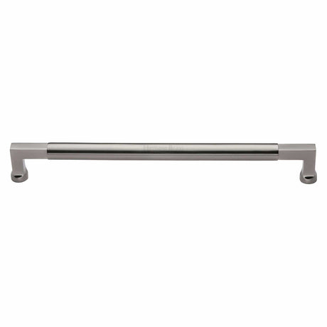 Heritage Brass Door Furniture Satin Nickel / Pull Handles (Bolt Through) Heritage Brass - Door Pull Handle Bauhaus Design 483mm Satin Nickel Finish