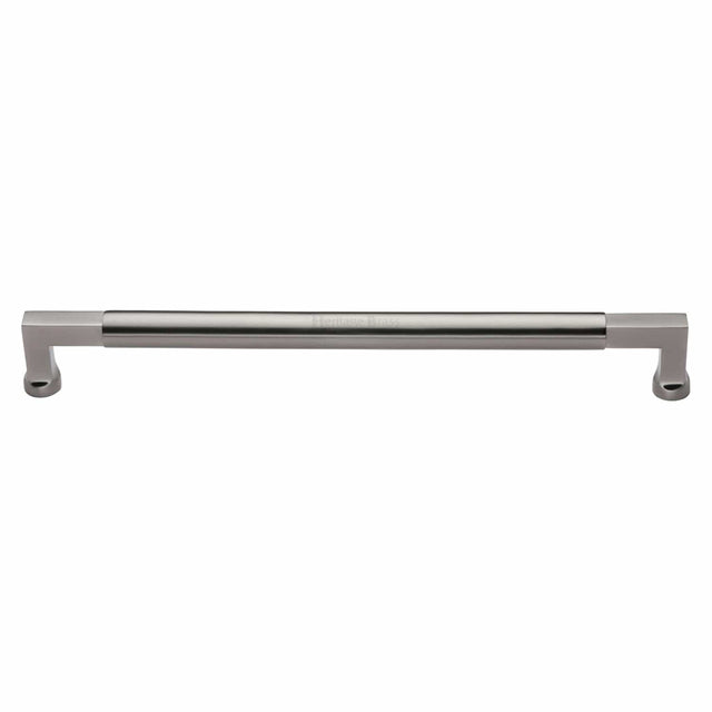Heritage Brass Door Furniture Satin Nickel / Pull Handles (Bolt Through) Heritage Brass - Door Pull Handle Bauhaus Design 483mm Satin Nickel Finish