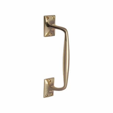 Heritage Brass Door Furniture Polished Brass / Pull Handles (Face Fix) Heritage Brass - Door Pull Handle Cranked Design 10" Polished Brass Finish