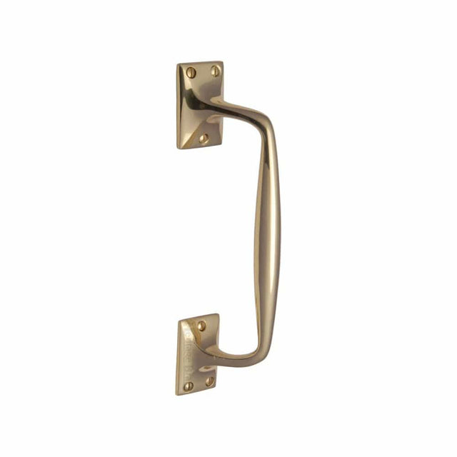 Heritage Brass Door Furniture Polished Brass / Pull Handles (Face Fix) Heritage Brass - Door Pull Handle Cranked Design 10" Polished Brass Finish