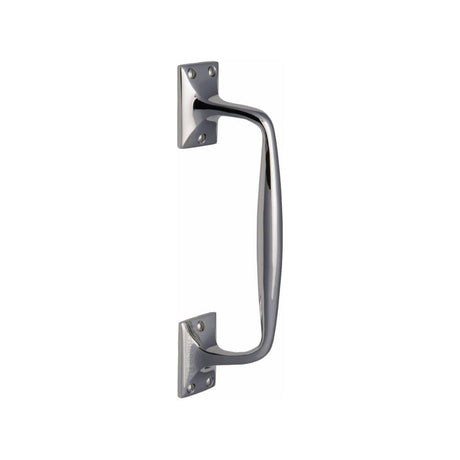 Heritage Brass Door Furniture Polished Chrome / Pull Handles (Face Fix) Heritage Brass - Door Pull Handle Cranked Design 10" Polished Chrome Finish