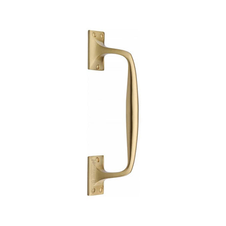Heritage Brass Door Furniture Satin Brass / Pull Handles (Face Fix) Heritage Brass - Door Pull Handle Cranked Design 10" Satin Brass Finish