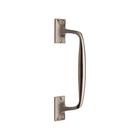 Heritage Brass Door Furniture Satin Nickel / Pull Handles (Face Fix) Heritage Brass - Door Pull Handle Cranked Design 10" Satin Nickel Finish