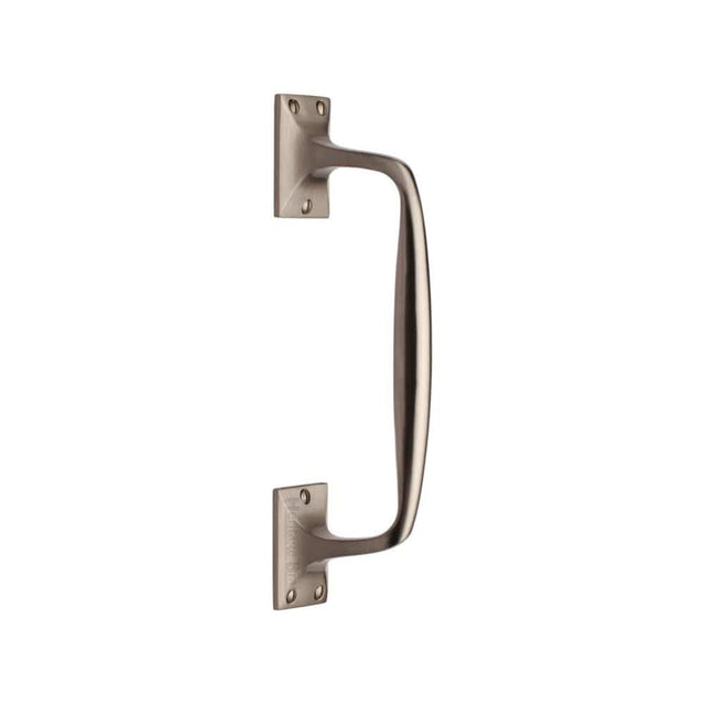 Heritage Brass Door Furniture Satin Nickel / Pull Handles (Face Fix) Heritage Brass - Door Pull Handle Cranked Design 10" Satin Nickel Finish