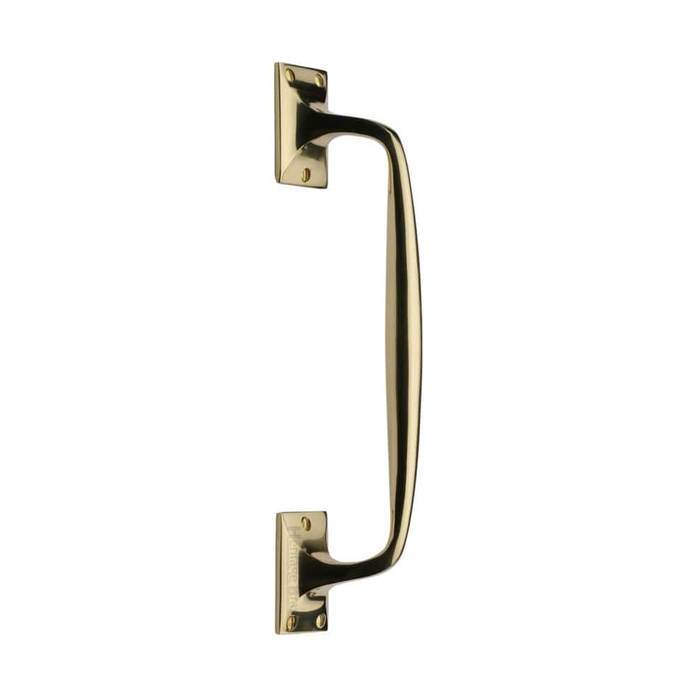 Heritage Brass Door Furniture Polished Brass / Pull Handles (Face Fix) Heritage Brass - Door Pull Handle Cranked Design 12" Polished Brass Finish